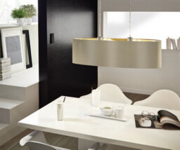 Elegant Taupe And Gold Ceiling Pendant Light With Matching Wall Sconces - thumbnail 4