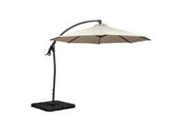 Royalcraft Ivory 3M Deluxe Pedal Operated Rotational Cantilever Powder Coated Parasol With Cross Stand - thumbnail 5