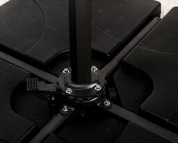 Royalcraft Ivory 3M Deluxe Pedal Operated Rotational Cantilever Powder Coated Parasol With Cross Stand - thumbnail 8