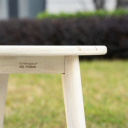 Abrihome Small Round Acacia Wood Side Table, 45X45X45Cm, Sturdy & Space-Saving, Ideal For Living Room, Bedroom & Balcony - thumbnail 7