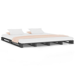 Berkfield Pallet Bed Grey 120X190 Cm Small Double Wood Pine - thumbnail 2
