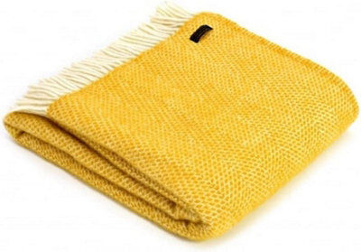 Tweedmill Beehive Yellow 100% Wool Throw