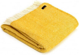 Tweedmill Beehive Yellow 100% Wool Throw