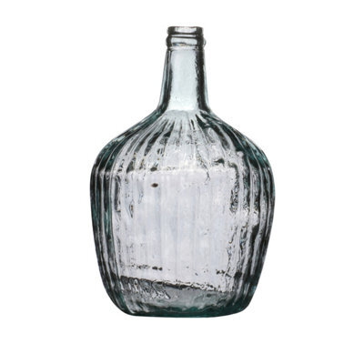 31Cm Retro Recycled Glass Blue Vase Flower Stem Twigs Bud Neck Table Vase - image 1