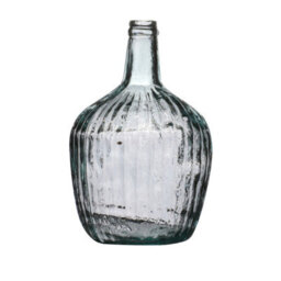 31Cm Retro Recycled Glass Blue Vase Flower Stem Twigs Bud Neck Table Vase