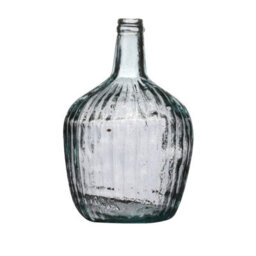 31Cm Retro Recycled Glass Blue Vase Flower Stem Twigs Bud Neck Table Vase - thumbnail 3