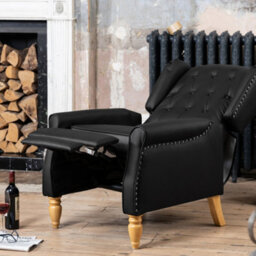 Galena Recliner Armchair - Black - thumbnail 3