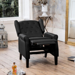 Galena Recliner Armchair - Black - thumbnail 6