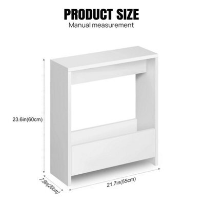 Type D Tall Slim Bedside Table With Shelf And Drawer Narrow Side Table Plant Stand Unit - image 1