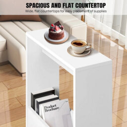 Type D Tall Slim Bedside Table With Shelf And Drawer Narrow Side Table Plant Stand Unit - thumbnail 3