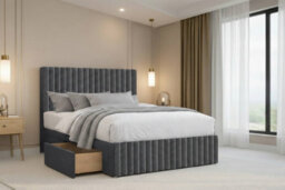 "Nexus Verona Plush Divan, Steel, 54"" Hb + 12"" Fb, 2 Drawers Left, Open Coil Mattress, Single" - thumbnail 1