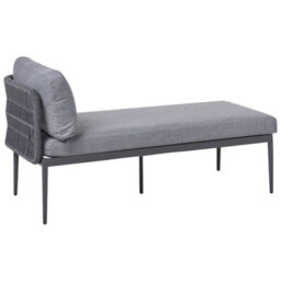Beliani Garden Corner Sofa With Table 3 Seater Leffe Left Hand Metal Grey - thumbnail 8