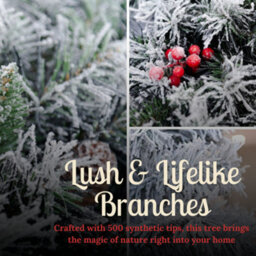 Evre Snowy Spruce Artificial Christmas Tree Pine Cone Berries 5Ft 150Cm 450 Tips - 4/5/6/7/8 Ft Available - thumbnail 5
