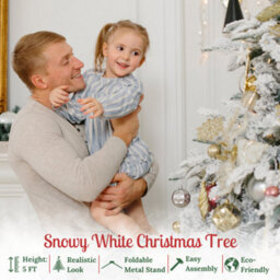 Evre Snowy Spruce Artificial Christmas Tree Pine Cone Berries 5Ft 150Cm 450 Tips - 4/5/6/7/8 Ft Available - thumbnail 4
