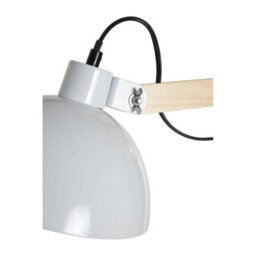 Orsina Sleek White Wood And Metal Floor Lamp, Sturdy Design Bedroom Floor Lamp, Highly Manoeuuvrable Modern Lamp - thumbnail 4
