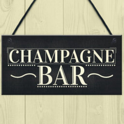 Red Ocean Champagne Bar Hanging Sign Gin Tonic Pub Bbq Party Vintage Chic Friendship Gift - thumbnail 2