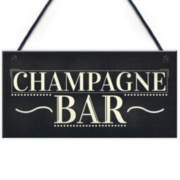 Red Ocean Champagne Bar Hanging Sign Gin Tonic Pub Bbq Party Vintage Chic Friendship Gift - thumbnail 1
