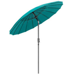 Christow Shanghai Garden Parasol With Crank Turquoise - 2.0M - thumbnail 1