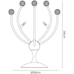 Luminosa Lighting Luminosa Xeena Table Lamp 3 Light G4 Polished Chrome/crystal, Not Led/cfl Compatible - thumbnail 4