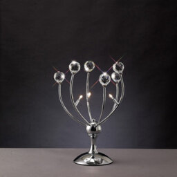 Luminosa Lighting Luminosa Xeena Table Lamp 3 Light G4 Polished Chrome/crystal, Not Led/cfl Compatible - thumbnail 2