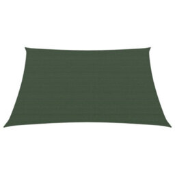 Berkfield Sunshade Sail 160 G/m2 Dark Green 3X3 M Hdpe - thumbnail 2