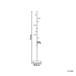 Beliani Apex Gold Coat Rack - Tall Freestanding Stainless Steel Stand W30 X D30 X H174Cm - thumbnail 3