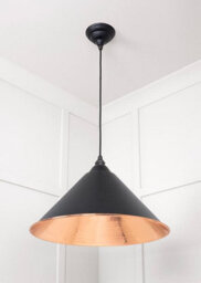 From the Anvil Hammered Copper Hockley Pendant In Elan Black - thumbnail 4
