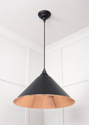 From the Anvil Hammered Copper Hockley Pendant In Elan Black - thumbnail 5