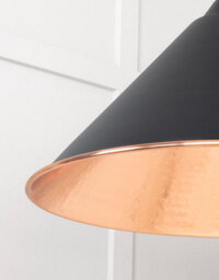 From the Anvil Hammered Copper Hockley Pendant In Elan Black - thumbnail 6