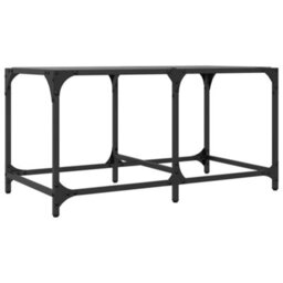 Berkfield Coffee Table With Black Glass Top 78.5X40X40 Cm Steel - thumbnail 6