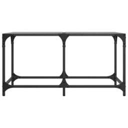 Berkfield Coffee Table With Black Glass Top 78.5X40X40 Cm Steel - thumbnail 4