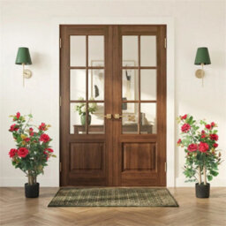 Artificial Rose Tree Set Of 2 With 344 Silk Leaves & 17 Flowers, Red - thumbnail 3