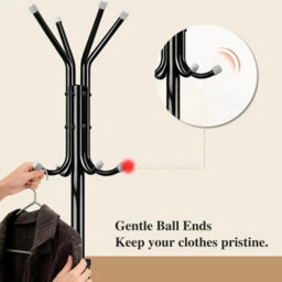Coat Stand Coat Hat Jacket Umbrella Floor Standing Rack Clothes Hanger - thumbnail 3