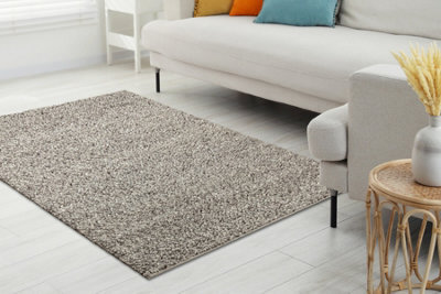 RugsX Wool Carpet Tahar 99005 Anthracite - Hand-Woven Loop, Melange  120X180 Cm - image 1