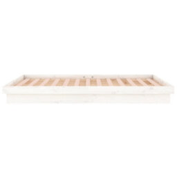 Vidaxl Led Bed Frame Without Mattress White Small Double Solid Wood Bed Frames - thumbnail 8