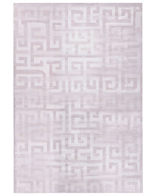 Wyld And Coco Beige Modern Geometric Area Rug 140 X 200 Cm With Anti-Slip Backing - image 1
