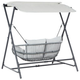 Beliani Patio Swing Fiastra Metal Light Grey - thumbnail 6