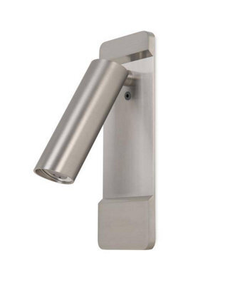 Luminosa Lighting Luminosa Leds C4 Lire Led Wall Reading Light Satin Nickel 179Lm 2700K - image 1