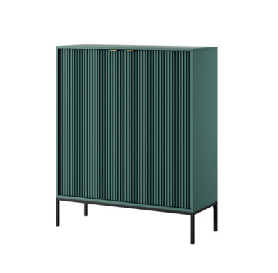 Arte Stylish Nova Highboard Cabinet H1250mm W1040mm D390mm In Green - Contemporary Elegance For Your Home - image 1