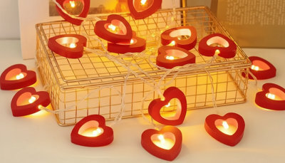 3M 20Led Love Heart String Lights Valentine's Day Decoration Garland Led Fairy Lights - image 1