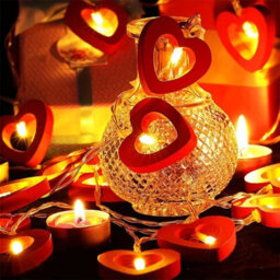 3M 20Led Love Heart String Lights Valentine's Day Decoration Garland Led Fairy Lights - thumbnail 4