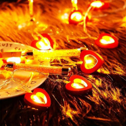 3M 20Led Love Heart String Lights Valentine's Day Decoration Garland Led Fairy Lights - thumbnail 3