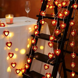 3M 20Led Love Heart String Lights Valentine's Day Decoration Garland Led Fairy Lights - thumbnail 2