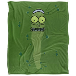Rick And Morty Silky Pickle Rick Supersoft Blanket Green (One Size) - thumbnail 1