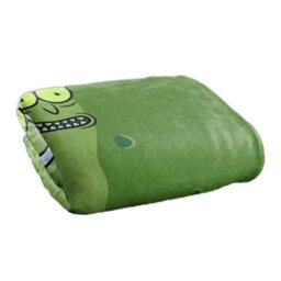 Rick And Morty Silky Pickle Rick Supersoft Blanket Green (One Size) - thumbnail 3