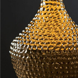 Gold Ceramic Table Lamp Light Base Metallic Bedroom Living Room Bedside Lighting - thumbnail 2