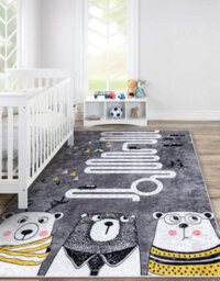 RugsX Junior 52107.801 Washing Carpet Bears, Animals, Streets For Children Anti-Slip - G  200X290 Cm - thumbnail 1