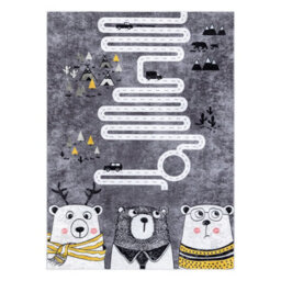 RugsX Junior 52107.801 Washing Carpet Bears, Animals, Streets For Children Anti-Slip - G  200X290 Cm - thumbnail 2