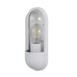 Zinc Kerry Fixed Matt White Mains-Powered Led Outdoor Contemporary On/off Wall Light (Dia)10Cm - thumbnail 4