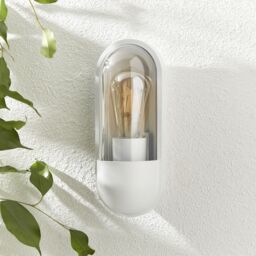 Zinc Kerry Fixed Matt White Mains-Powered Led Outdoor Contemporary On/off Wall Light (Dia)10Cm - thumbnail 2
